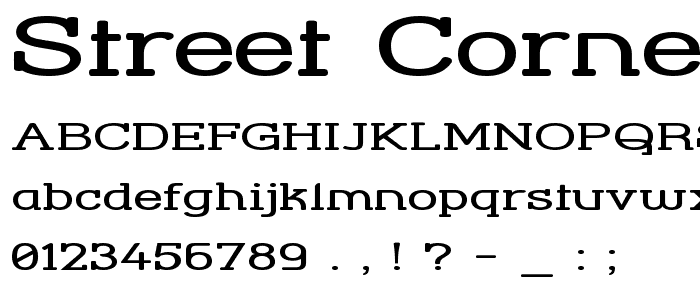 Street Corner Slab Extend font